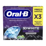 Creme Dental Oral-b 70g 3pack 3d White Carvao