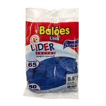 Balao Liso Lider 50un Azul Escuro