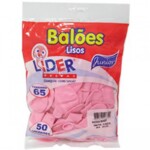Balao Liso Lider 50un Pink