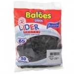 Balao Liso Lider 50un Preto