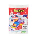 Balao Liso Lider 50un Sortido