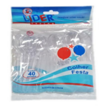 Colher Descartavel Lider 40un Cristal