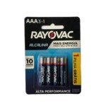 Pilha Rayovac Alcalina 4un Aaa Sm