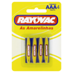 Pilha Rayovac Amarela 4un Aaa Sm