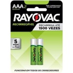 Pilha Rayovac 2un Recarreg. Aaa