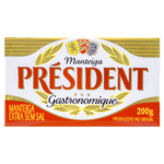 Manteiga S/sal President 200g Tablete