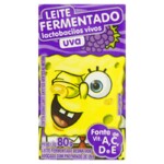 Leite Fermentado Elege 480g Bob Esponja Uva