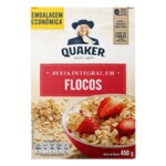 Aveia em Graos Quaker 450g Flocos Regular.