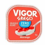 Iogurte Zero Grego Vigor 90g Morango