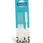 Conj.espatula Inox Tramontina 6pcs Branco