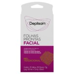 Folhas Prontas Facial Depilsan 10 Pares Mel