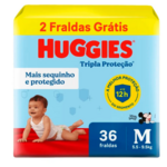 Fralda Desc.huggies T.prot.meguinha 36un M