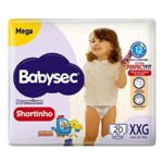 Fralda Desc.babysec Ultra Shortinho Mega 20un Xxg