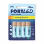 Pilha Zinco Fortled 4un Aa