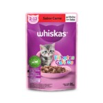 Alim.p/gatos Whiskas 85g Filh.carne Molh