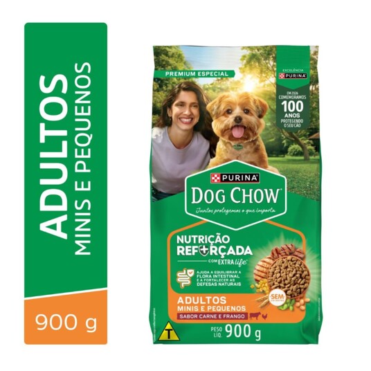 Racao P/caes Dog Chow 900g Ad.min.pequeno
