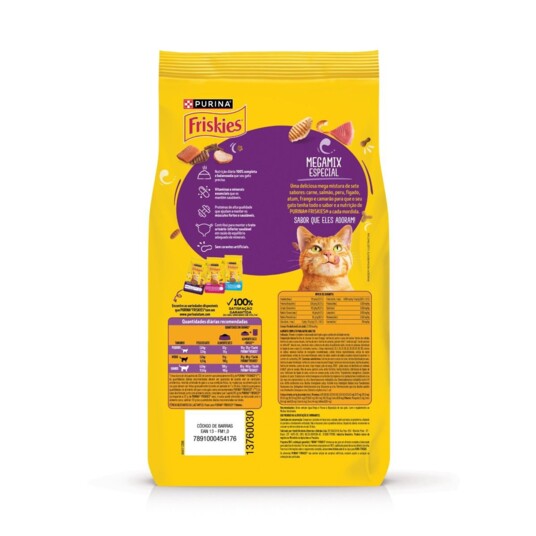 Racao P/gatos Friskies 850g Megamix Adulto