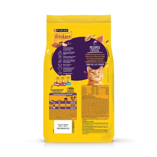 Racao P/gatos Friskies 850g Megamix Castrad