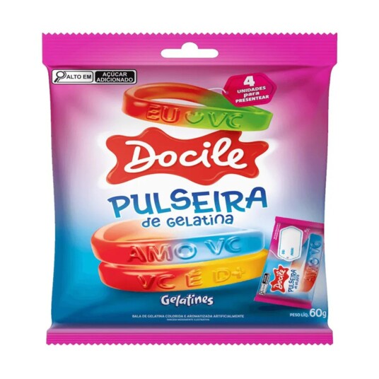 Bala de Gelatina Docile 60g Pulseir.hallow.