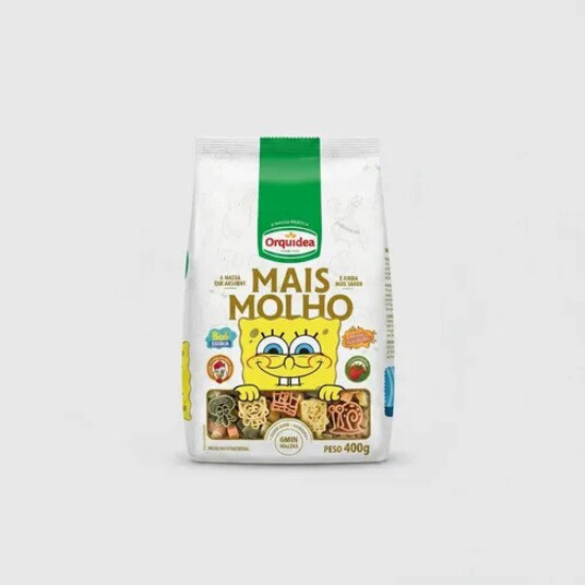 Massa C/ovos e Veget.orquidea 400g Bob Esponja