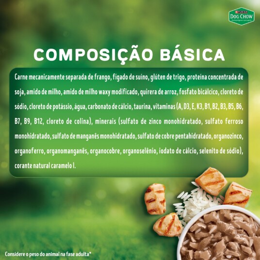 Papinha P/caes Dog Chow 85g Ad.fgo.arroz