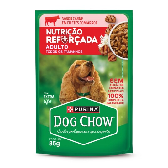 Papinha P/caes Dog Chow 85g Ad.carne Arroz