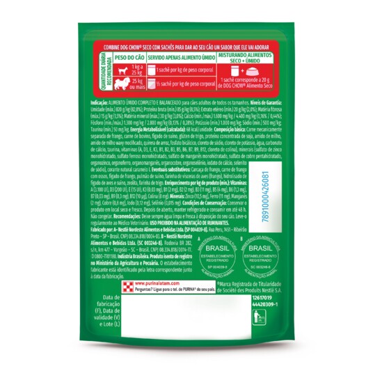 Papinha P/caes Dog Chow 85g Ad.carne Arroz