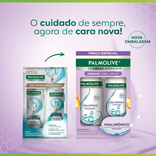 Kit Sh.+cond.palmolive 2x315ml Hialuronico