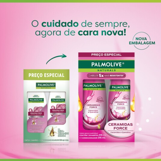 Kit Sh.+cond.palmolive 2x315ml Ceramidas Force