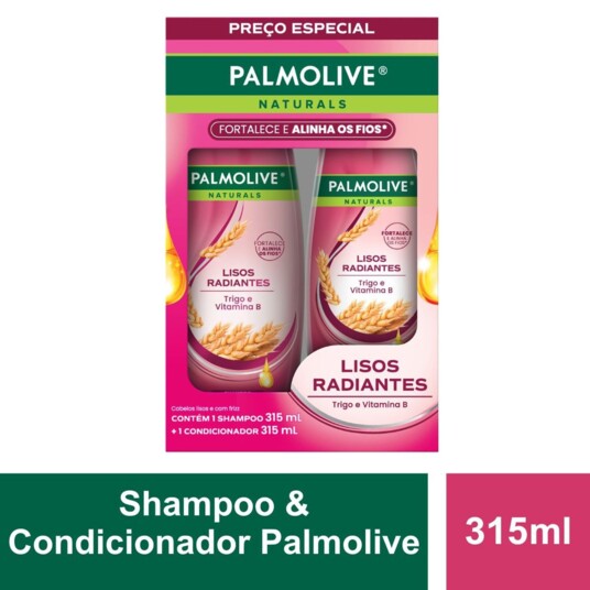 Kit Sh.+cond.palmolive 2x315ml Lisos Radiantes