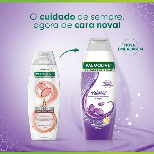Shampoo Palmolive 315ml Colageno/biotin