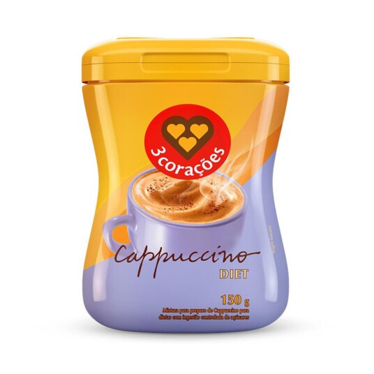 Cafe 3 Coracoes 150g Capucc.diet Pt