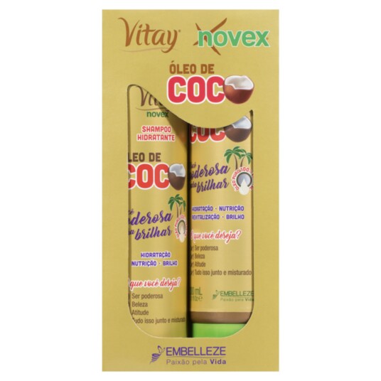 Kit Sh.+cond.novex 2x300ml Oleo de Coco