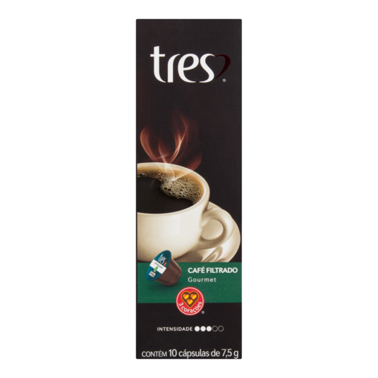 Caps.cafe 3 Coracoes 75g Fil.gour.c/10