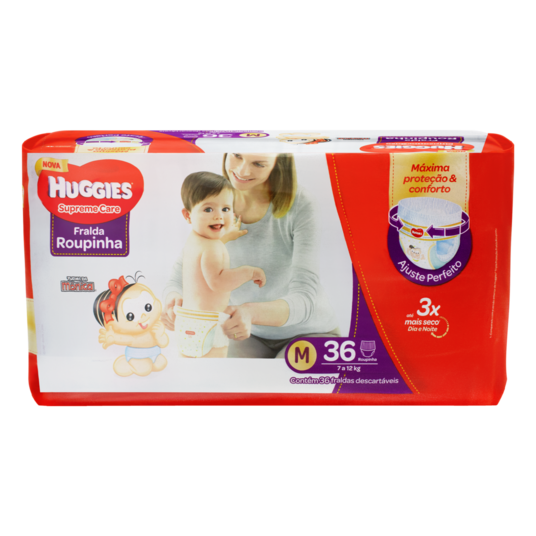 Fralda Desc.roup.huggies Supre.mega 36un M