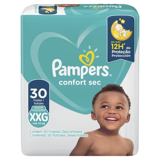 Fralda Desc.pampers Confort Sec Meg 30un Xxg