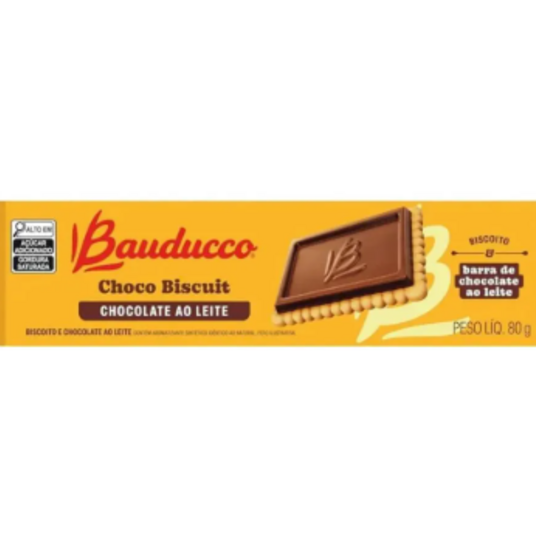 Chocobiscuit Bauducco 80g Ao Leite