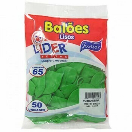Balao Liso Lider 50un Verde Escuro
