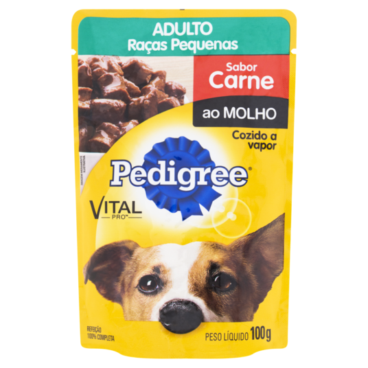 Racao Pedigree 100g Carne Racas Peq