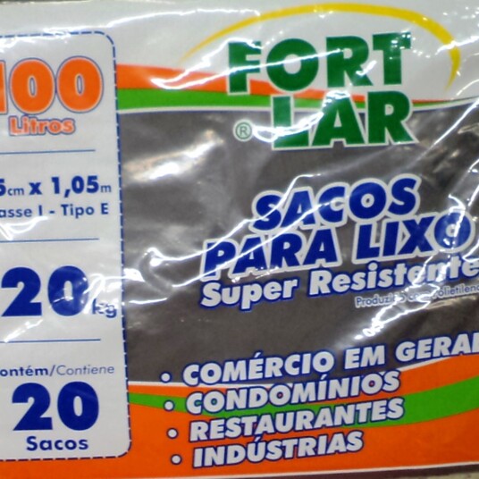 Saco de Lixo Fort Lar 100l C/20un