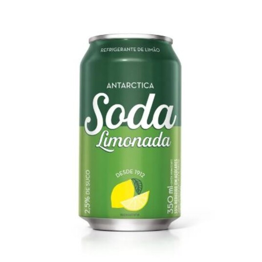 Refrigerante Antarctica Soda 350ml Limonada Lata