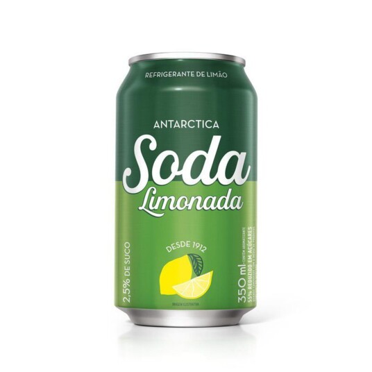 Refrigerante Antarctica Soda 350ml Limonada Lata