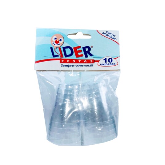 Copo P/brigadeiro Lider 50ml Cristal 10un