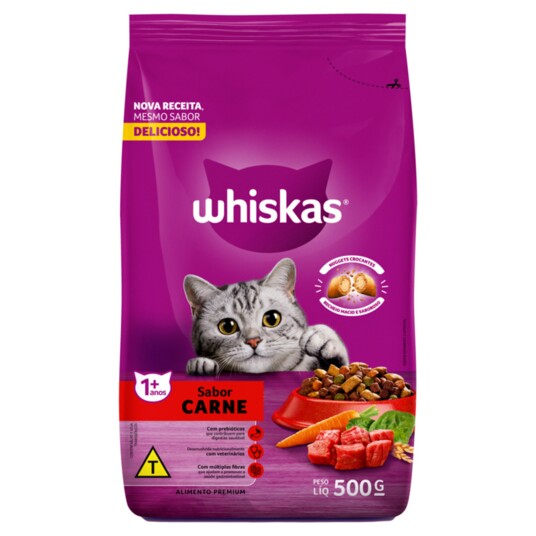 Racao Whiskas 500g Carne