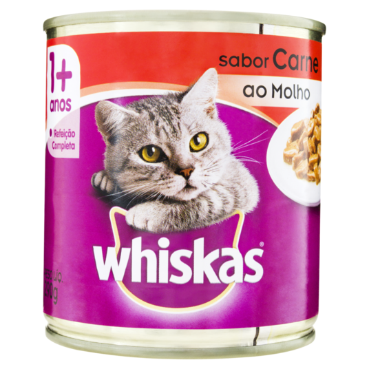 Enlatado P/gatos Whiskas 290g Carne Ao Molho