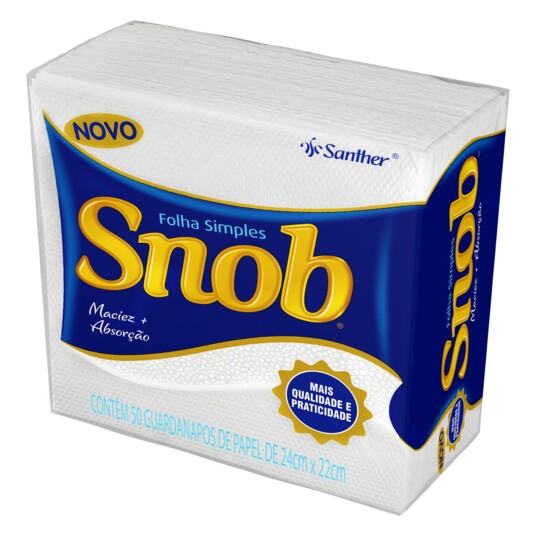 Guardanapo Snob 50un 24x22cm