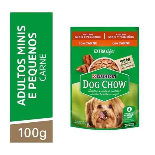Racao P/caes Dog Chow 100g Carne Adul.mini