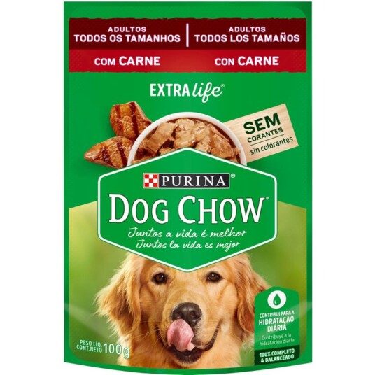 Racao P/caes Dog Chow 100g Carn.adul.td.ta