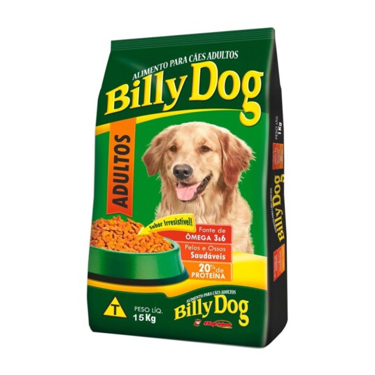 Racao Billy Dog 15kg Adulto Tradicio