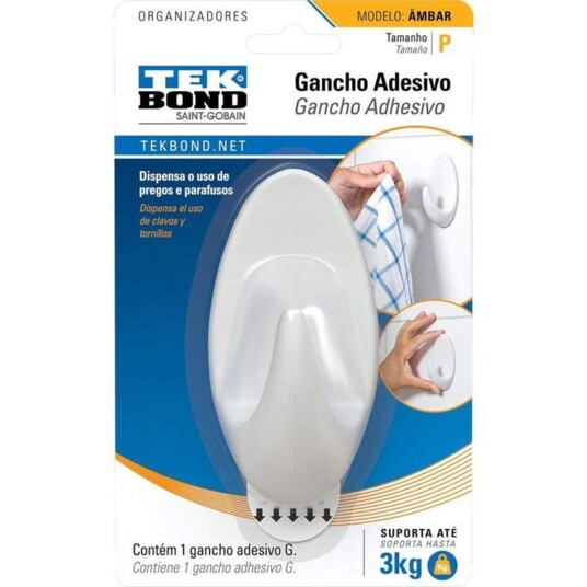 Gancho de Plastico Tekbond Un Ambar P
